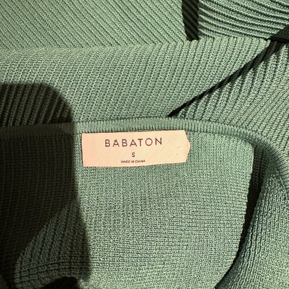 Babaton Sculpt Knit Backless Halter Dress Forest Green Size Small - Picture 5 of 7